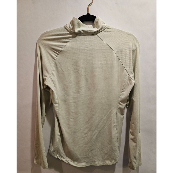 ADIDAS Golf Zip Neck UPF 50 Mesh Long Sleeve GOLF SHIRT Women's Small Green - Picture 4 of 8